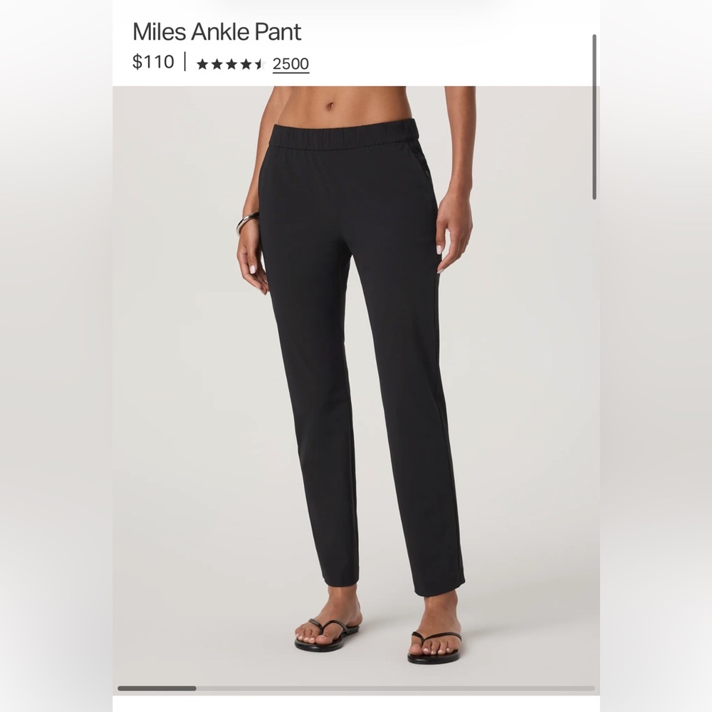 Vuori Miles Ankle Pant-XS-BLK-NWT